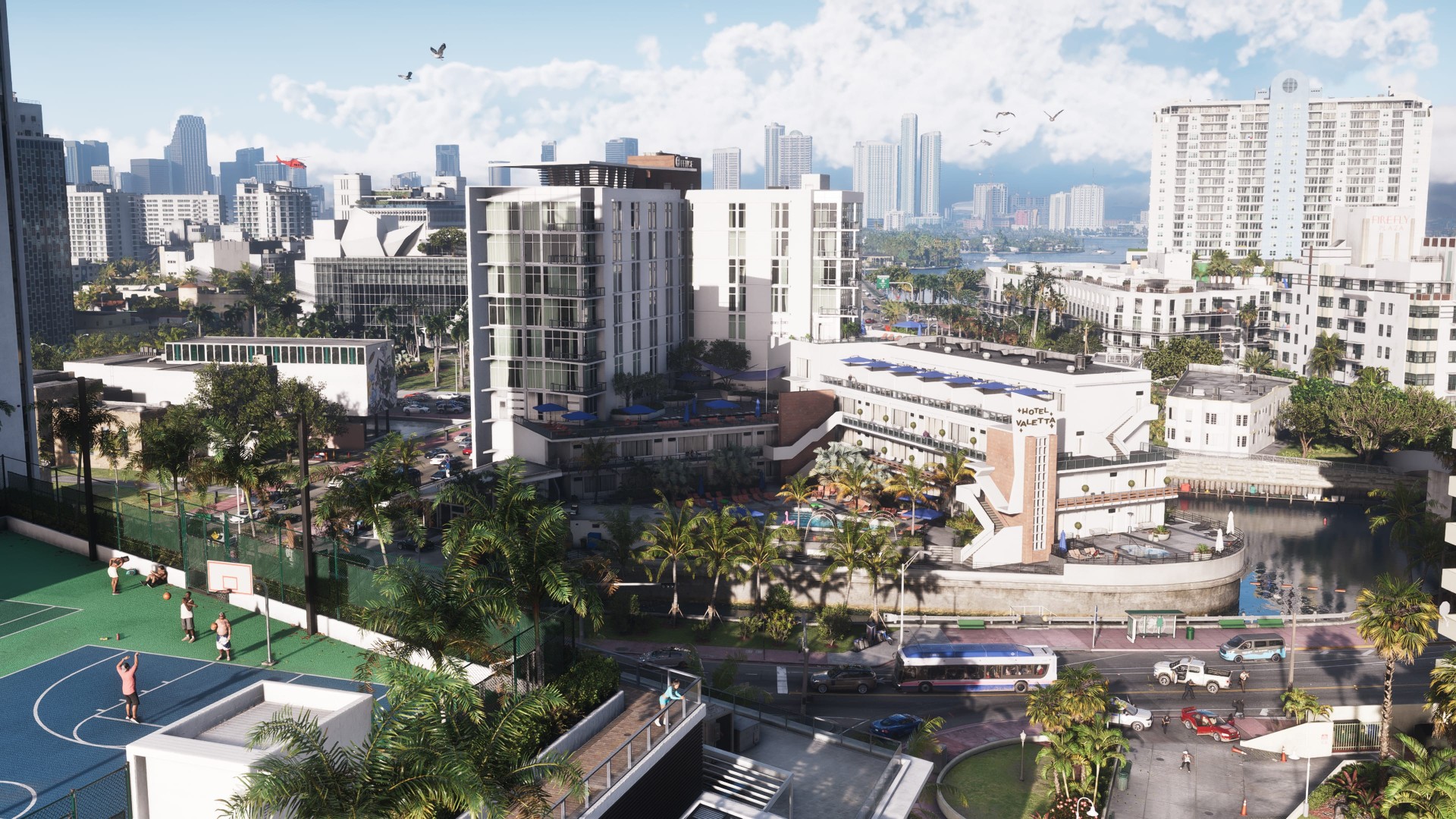 Vice City beach boardwalk