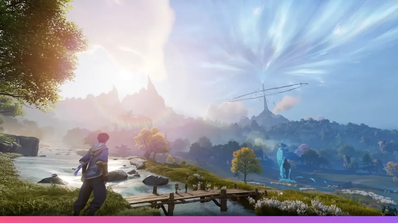 Ability effects and combat skills in action during a boss fight