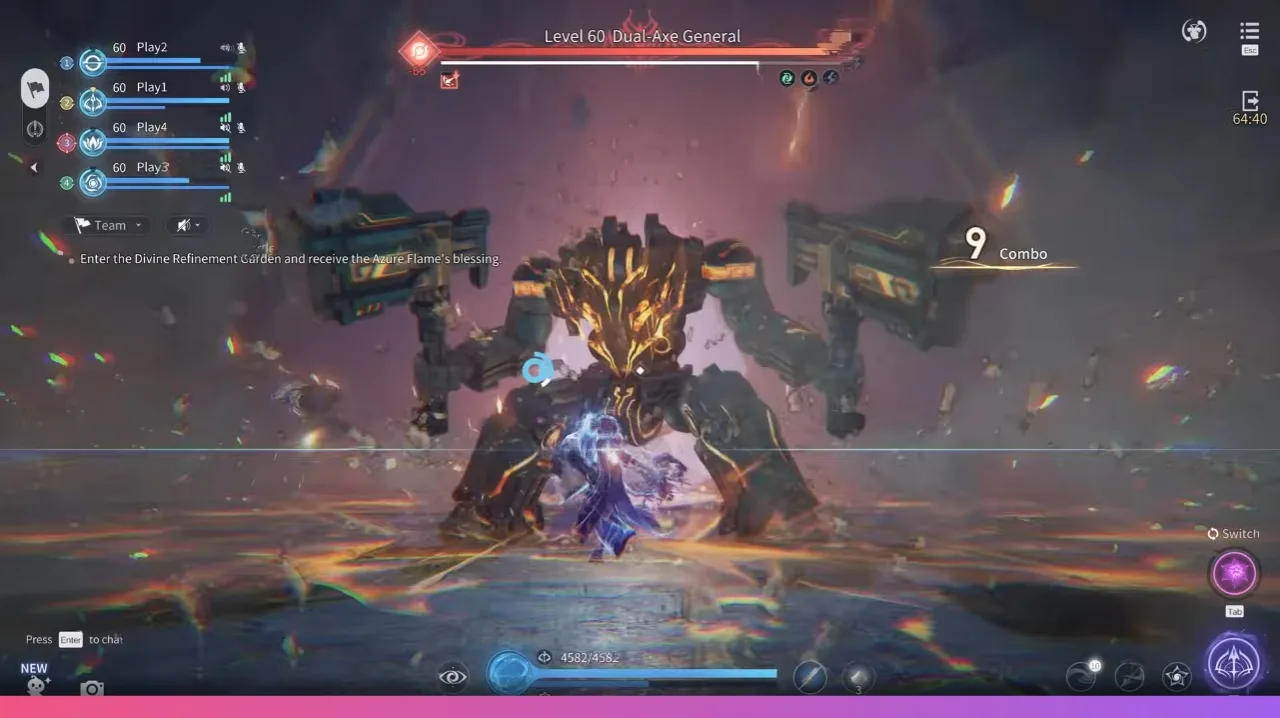 Action combat mechanics showcasing the combat system