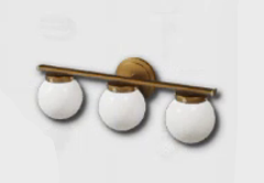 3-bulb golden ball wall lighting icon 1