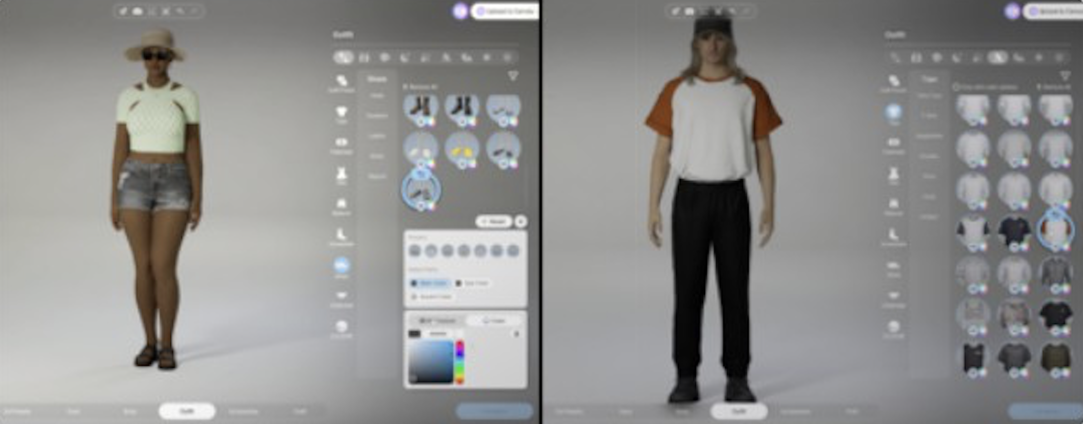 character creation outfits 1