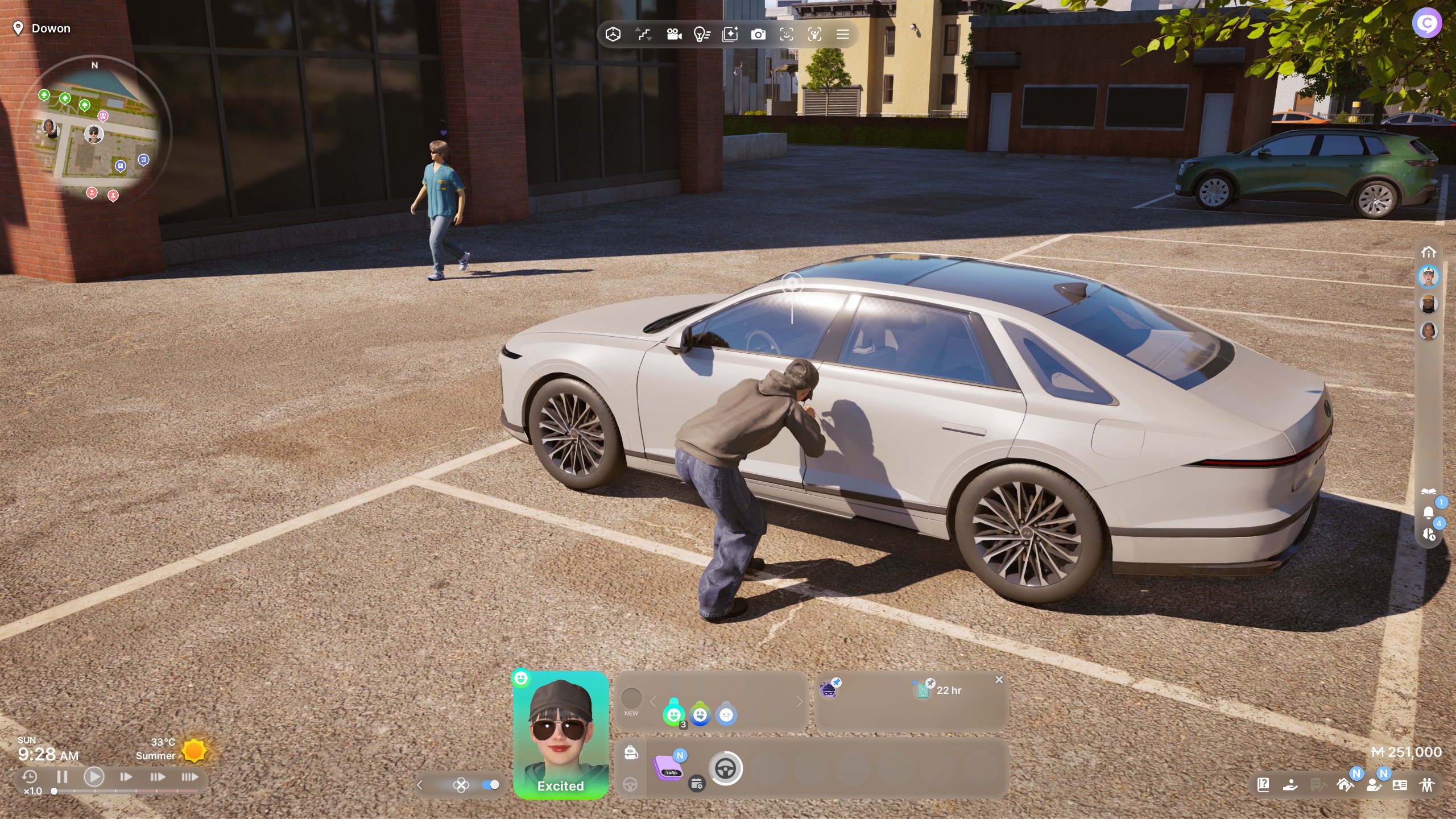 inZOI crime gameplay showing stealing mechanic