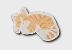 orange cat sticker icon 1