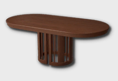 oval wooden dining table icon 1