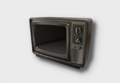 plastic frame analog tv icon 1
