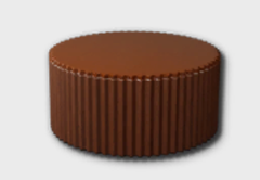 round grooved coffee table icon 1