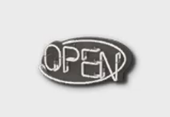 round neon open sign icon 1