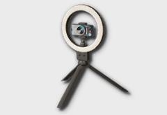 tripod-mounted ring light icon 1