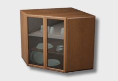 veneer glass corner cupboard icon 1