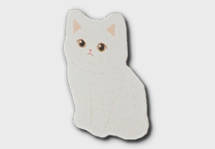 white cat sticker icon 1