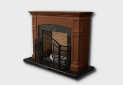 wooden fireplace icon 1