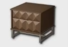 wooden scalloped side table icon 1