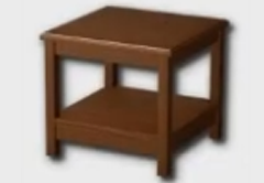wooden two-layer side table icon 1