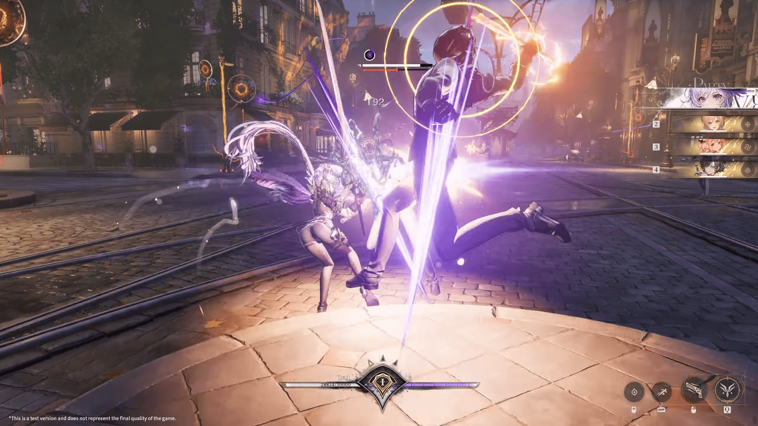 Silver Palace combat showing character abilities in action