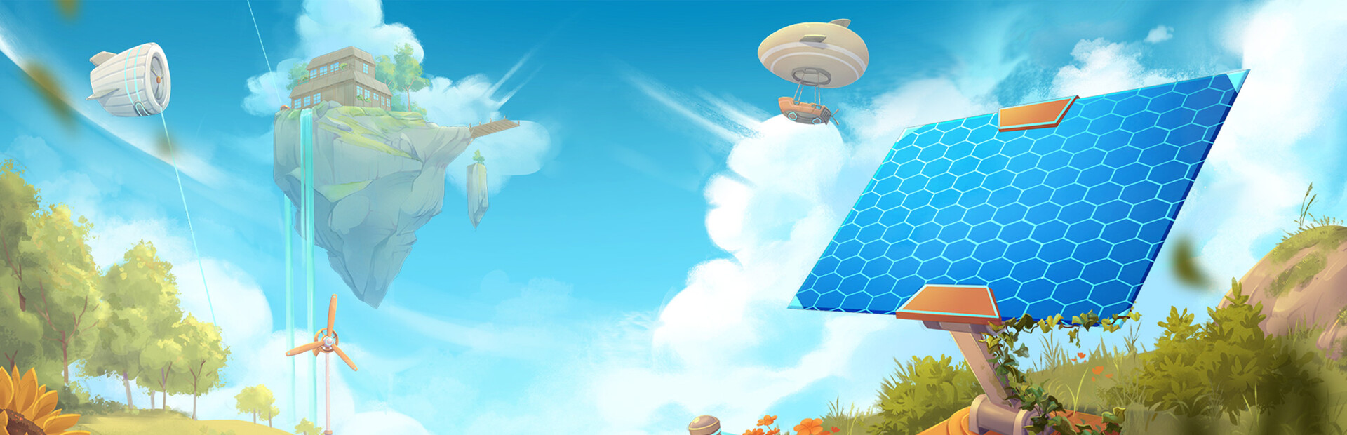 Solarpunk banner