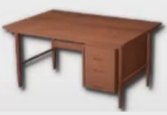Nordic Wooden Desk furniture item in inZOI