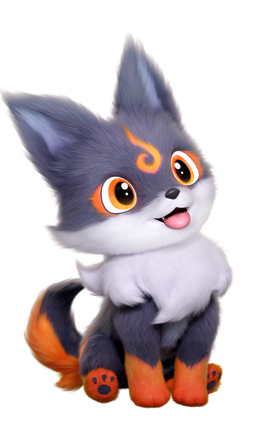 Emberpup, No. 001, a Fire-element DPS Aniimo
