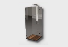 Natural Wood Shower Booth bathroom furniture item in inZOI