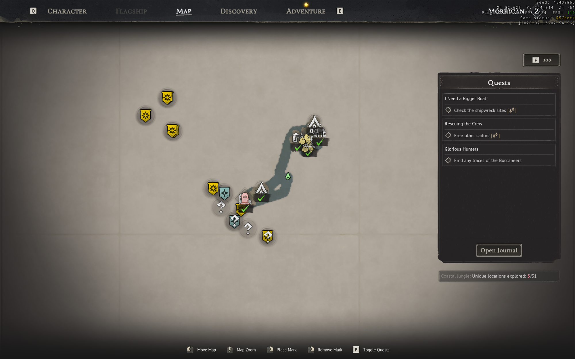 Windrose world map showing explorable islands and biomes