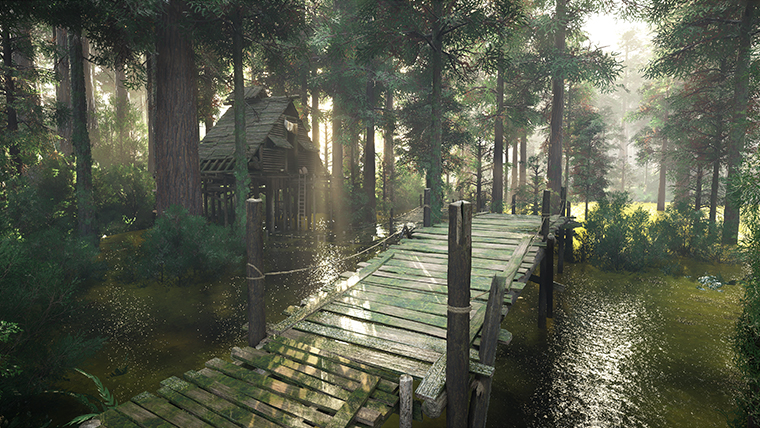 The Abyss dungeon entrance with eerie atmosphere