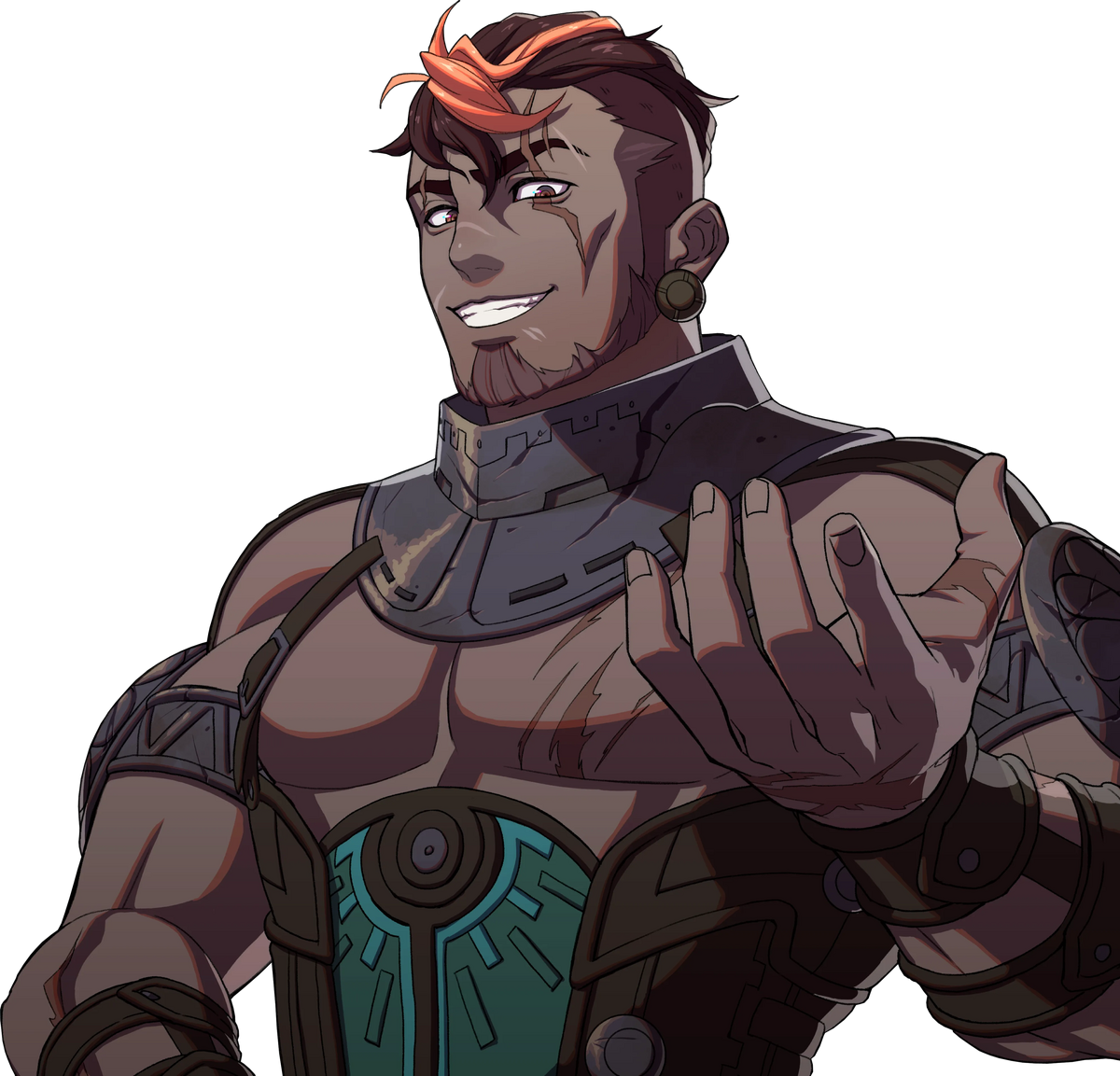 Official character portrait of Guzran, an unaffiliated fighter recruited early on Cai’s route