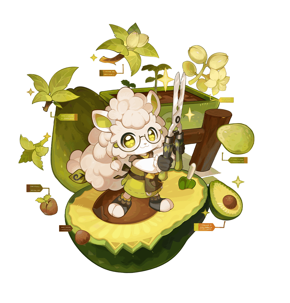Official character render of Tika, the Agriculture Student Neighbor in Petit Planet