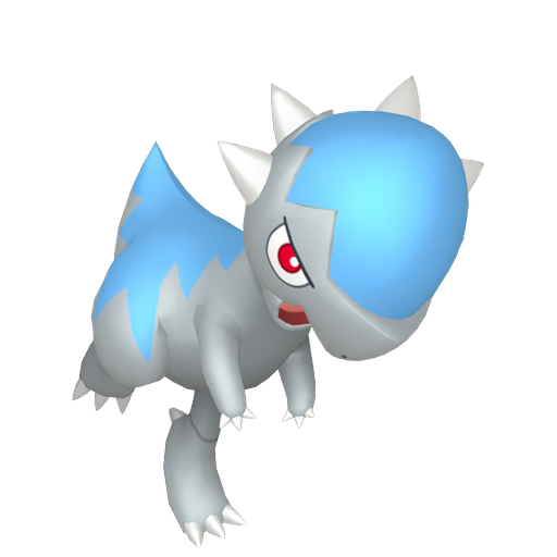 Cranidos sprite from Pokemon Pokopia showing the Head Butt Pokemon with Crush specialty
