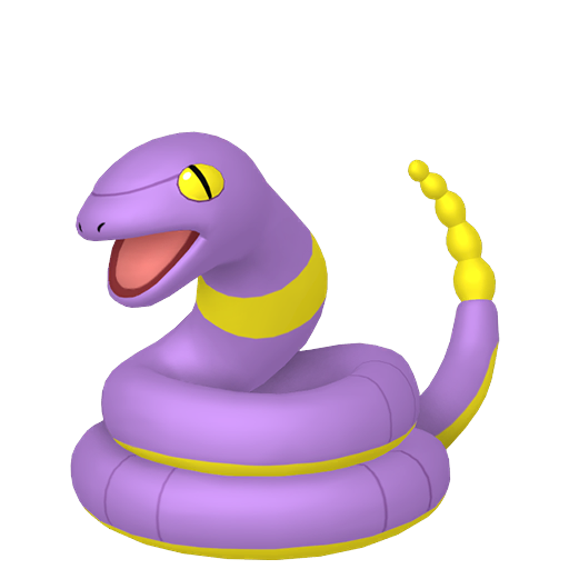 Ekans sprite from Pokemon Pokopia showing the Snake Pokemon found in Dark habitats