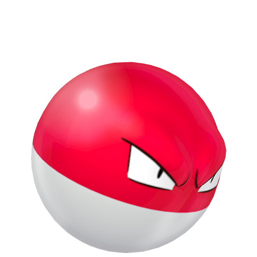 Voltorb sprite from Pokemon Pokopia showing the Ball Pokemon with Explode and Generate specialties