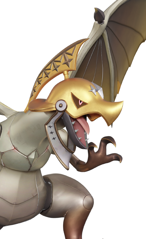 Official full-body artwork of the Aniimo Helgon in its Mountain Form, a Wind element Break role creature