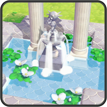 Fountain Plaza building kit from Pokemon Pokopia