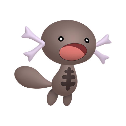 Paldean Wooper sprite from Pokemon Pokopia showing the Poison Fish Pokemon that teaches Suck Up Liquids