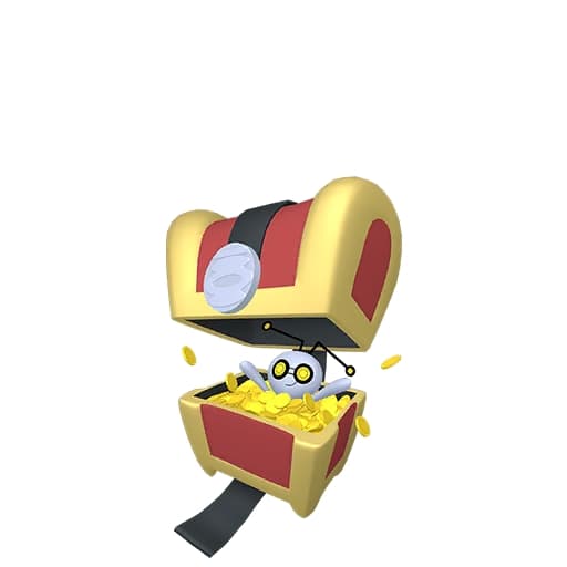 Gimmighoul hiding in a treasure chest in Pokemon Pokopia