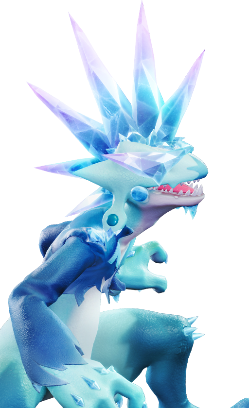 Official full-body artwork of the Aniimo Pomawk in its Snowfield Form, a Grass and Ice element Break role creature