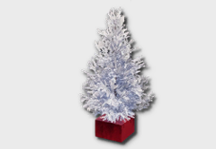 White Holiday Tree outdoor furniture item in inZOI