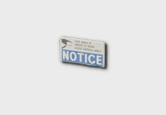 Surveillance Camera Notice SIgn furniture item in inZOI