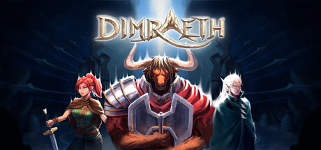 Dimraeth key art showing the pixel-art fantasy realm of Mirkea