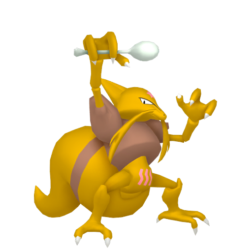 Kadabra sprite from Pokemon Pokopia showing the Psi Pokemon with Teleport specialty