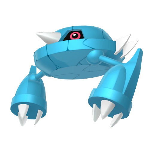 Metang sprite from Pokemon Pokopia showing the Iron Claw Pokemon with Recycle specialty