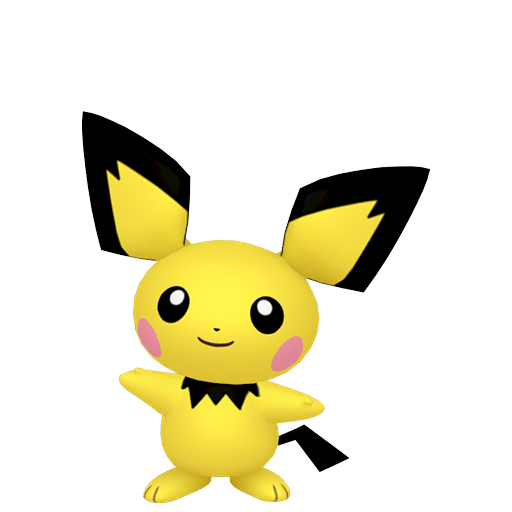 Pichu sprite from Pokemon Pokopia showing the Tiny Mouse Pokemon with Generate specialty