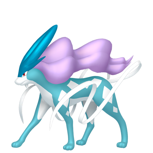 Suicune sprite from Pokemon Pokopia showing the Aurora legendary Pokemon from Dream Islands