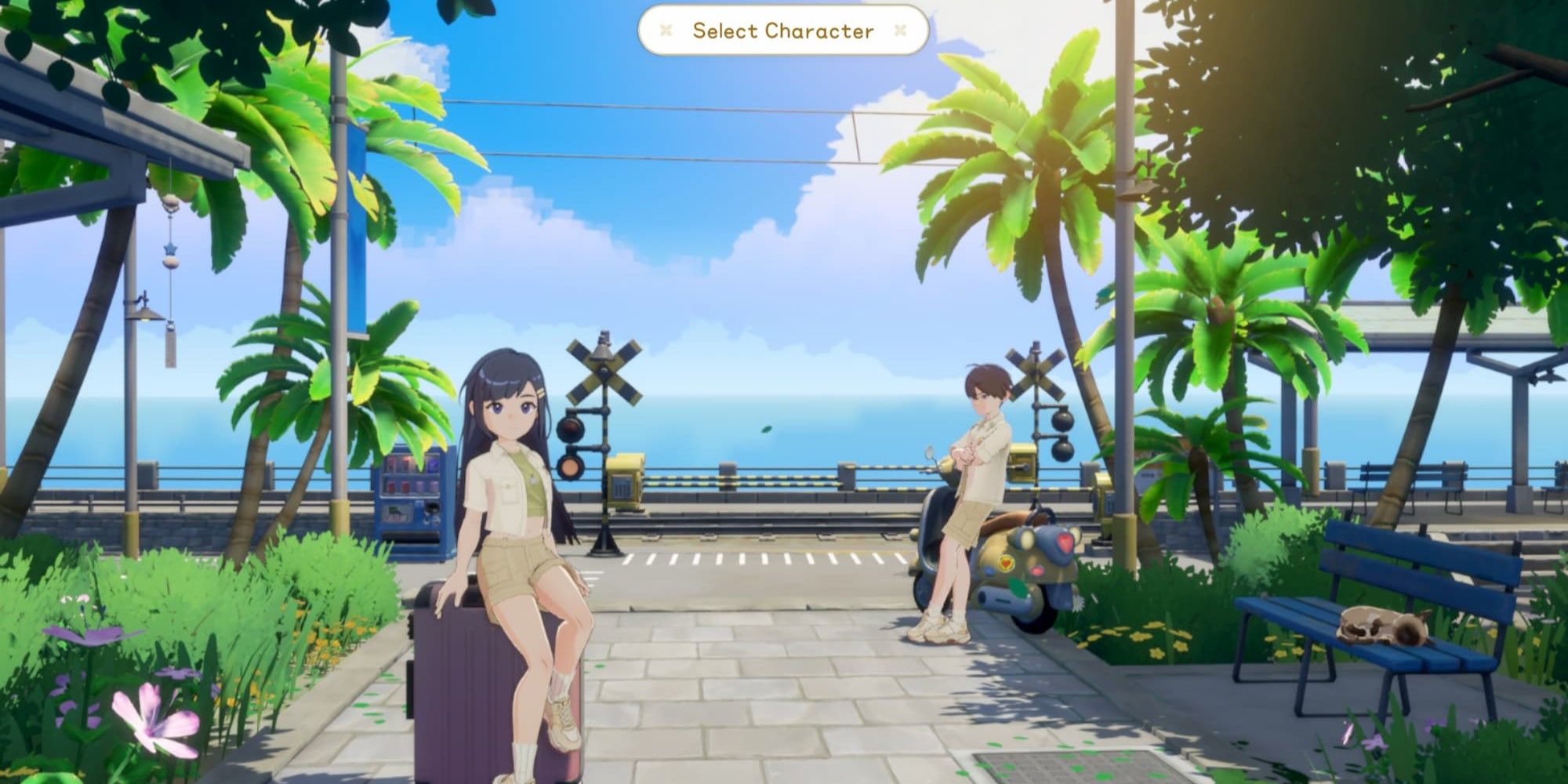 Character customization outfit selection screen in Starsand Island