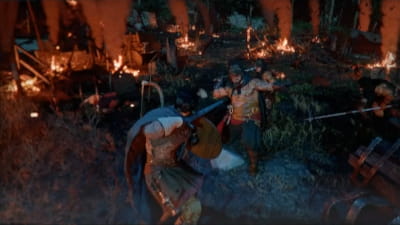 Combat controls in action