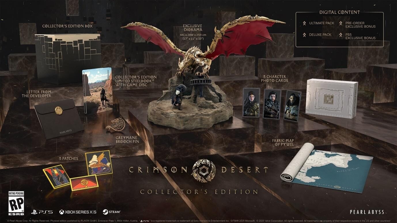 Crimson Desert Collector's Edition box art and contents