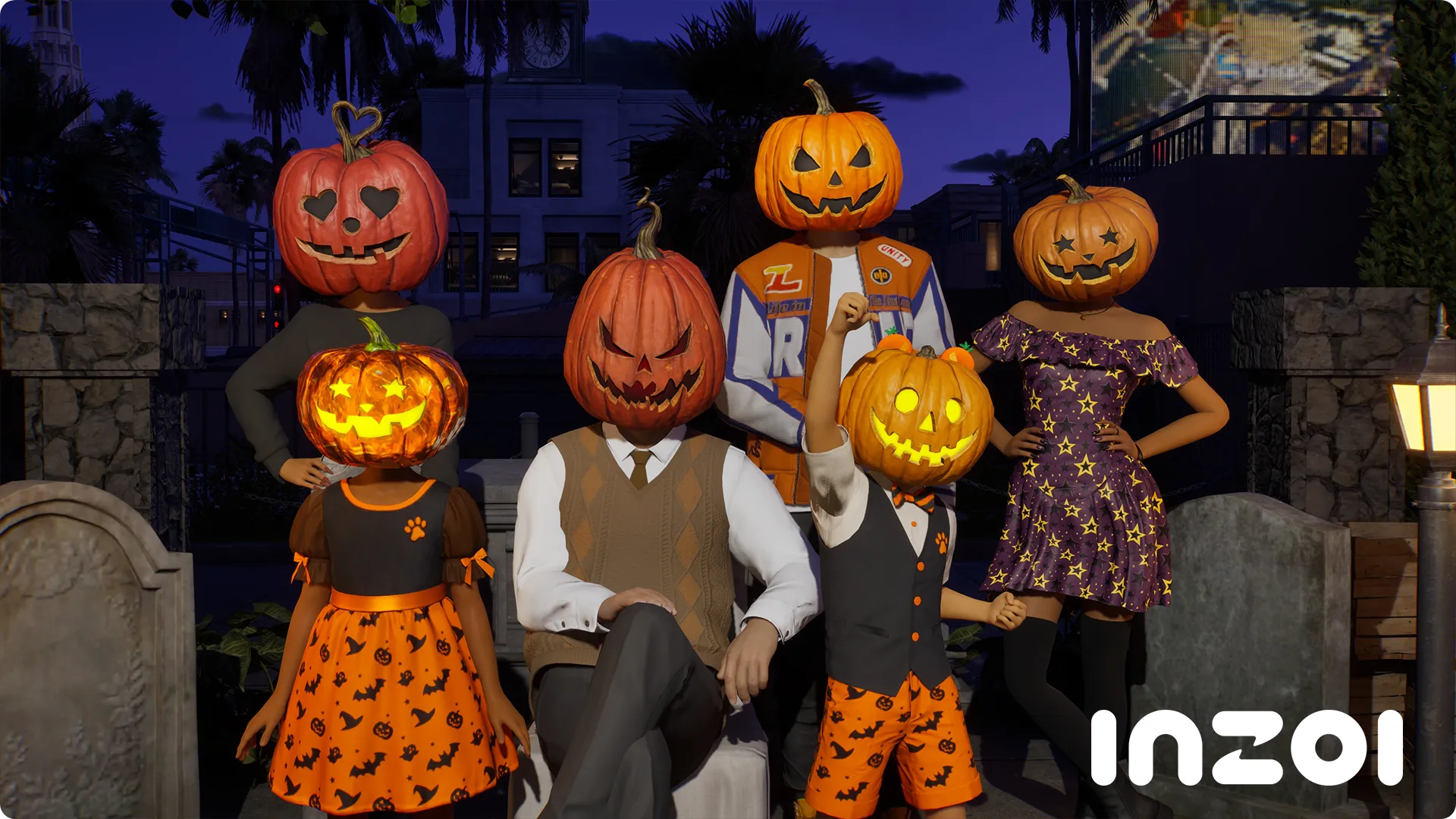 New Halloween Build Mode furnishings and decorative elements in inZOI