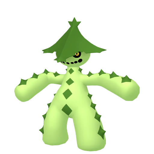 Cacturne sprite from Pokemon Pokopia showing the Scarecrow Pokemon with Grow and Litter specialties