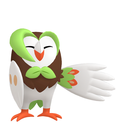 Dartrix sprite from Pokemon Pokopia showing the Blade Quill Pokemon with Chop and Grow specialties