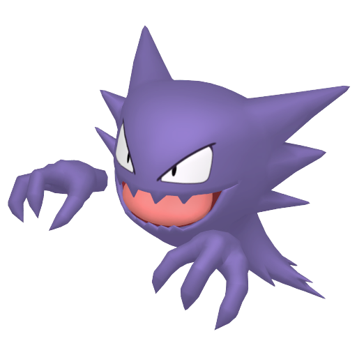 Haunter sprite from Pokemon Pokopia showing the Gas Pokemon with Gather and Trade specialties