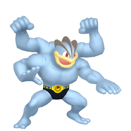Machamp sprite from Pokemon Pokopia showing the Superpower Pokemon with Gather and Build specialties