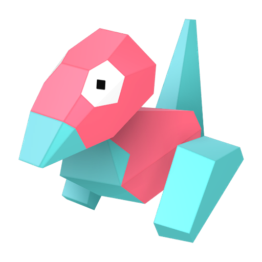 Porygon sprite from Pokemon Pokopia showing the Virtual Pokemon with Recycle specialty